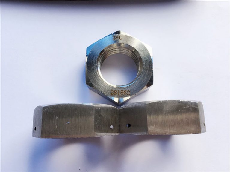 tuerca hexagonal con orificio de perforación