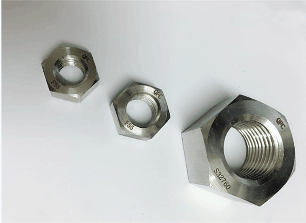 dúplex 2205 / f55 / 1.4501 / s32760 sujetadores de acero inoxidable tuerca hexagonal pesada m20